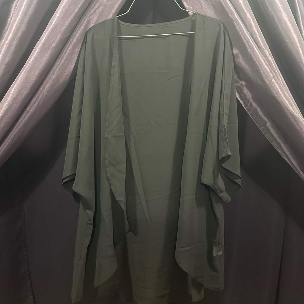 New black sheer kimono sz XL